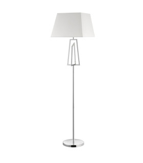 Plaza Floor Lamp with Square Shade Polished Chrome-1