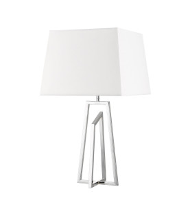 Plaza Table Lamp with Square Shade Polished Chrome-1