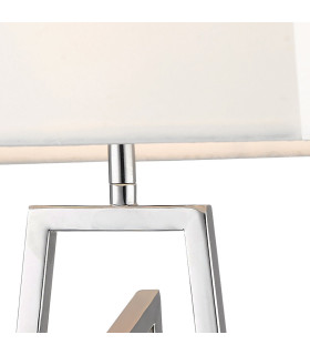 Plaza Table Lamp with Square Shade Polished Chrome-2