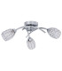 Roma Semi Flush Ceiling Light with Crystal Shade Polished Chrome-1