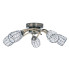 Roma 5 Semi Flush Ceiling Light with Crystal Shade Antique Brass-1