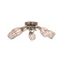 Roma 5 Semi Flush Ceiling Light with Crystal Shade Antique Brass-2