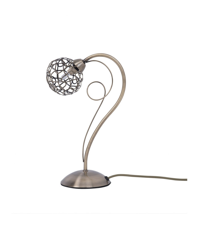 Ronda Table Lamp with Mesh Ball Shade Antique Brass-1