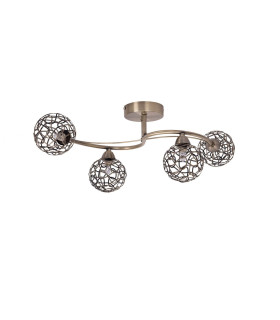 Ronda 4 Light with Mesh Ball Shade Antique Brass-1