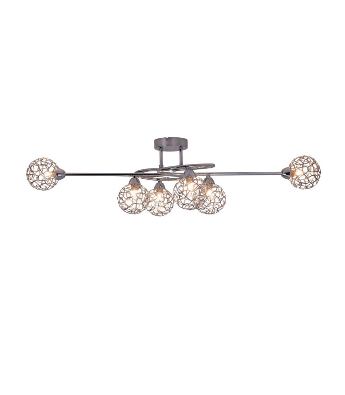 Ronda 6 Light with Mesh Ball Shade Polished Chrome-1