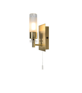 Saturn Bathroom Wall Light Satin Brass IP44