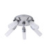 Saturn 5 Light Bathroom Ceiling Light Polished Chrome IP44