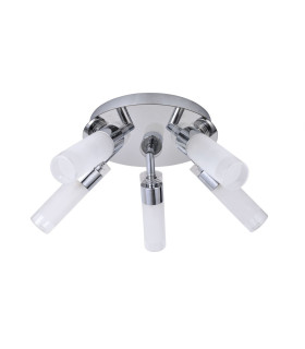 Saturn 5 Light Bathroom Ceiling Light Polished Chrome IP44