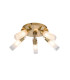 Saturn 5 Light Bathroom Ceiling Light Satin Brass IP44