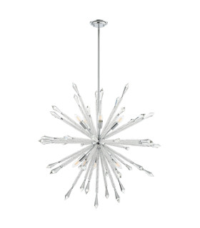 Solaris 10 Light Large Crystal Starburst Pendant Ceiling Light-1