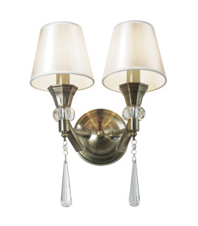 Sophia Crystal Wall Light Antique Brass-1