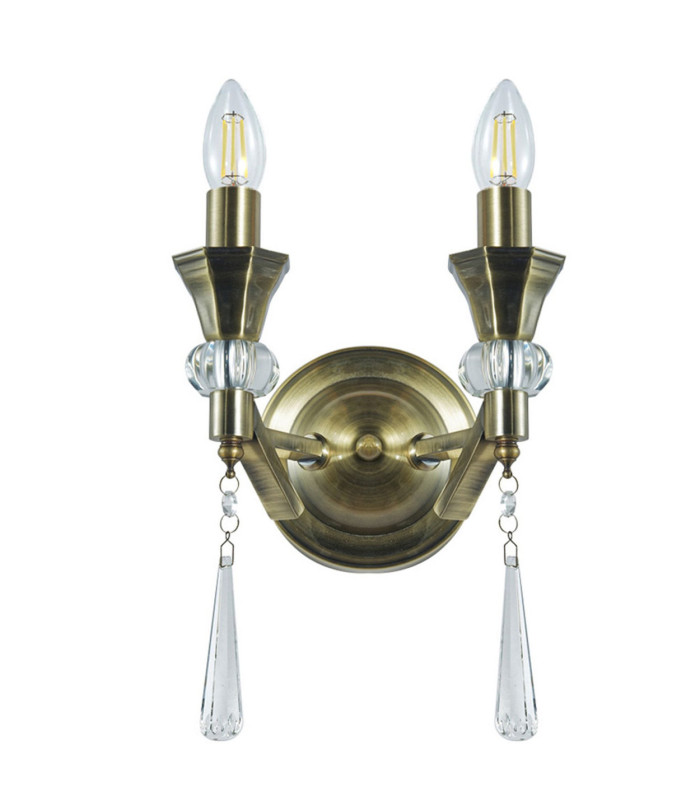 Sophia Crystal Wall Light Antique Brass-3