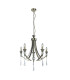 Sophia 5 Light Crystal Pendant Ceiling Light Antique Brass-2