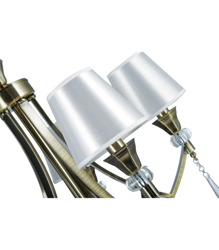 Sophia 5 Light Crystal Pendant Ceiling Light Antique Brass-4