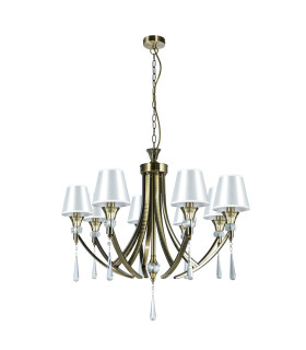 Sophia 8 Light Crystal Pendant Ceiling Light Antique Brass-2