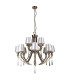 Sophia 12 Light Crystal Pendant Ceiling Light Antique Brass-1
