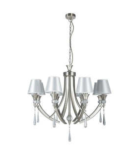 Sophia 8 Light Crystal Pendant Ceiling Light Satin Chrome-2