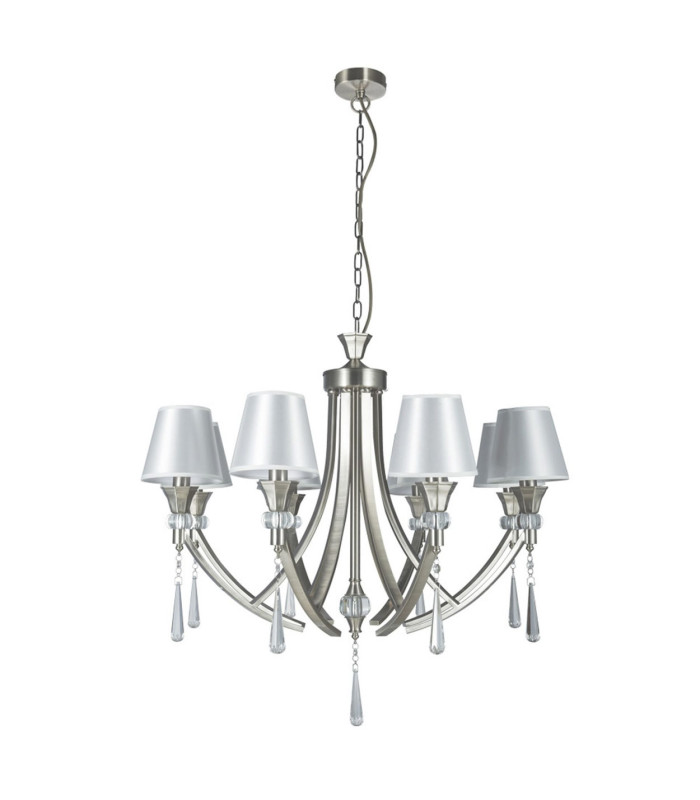 Sophia 8 Light Crystal Pendant Ceiling Light Satin Chrome-2