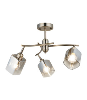 Taylor 3 Light Semi Flush Light Antique Brass