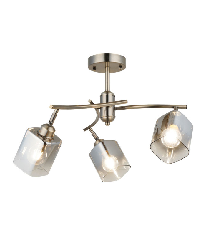 Taylor 3 Light Semi Flush Light Antique Brass