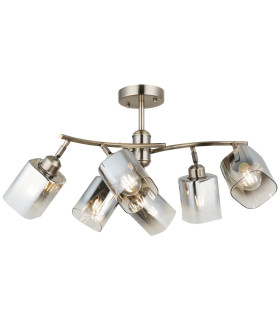 Taylor 6 Light Semi Flush Light Antique Brass-1