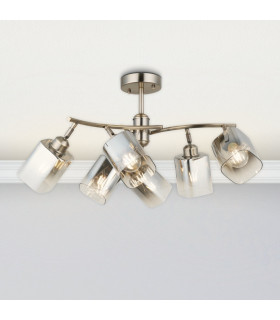 Taylor 6 Light Semi Flush Light Antique Brass-2