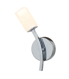 Topaz Wall Light Square Glass Shade Polished Chrome-1