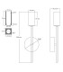 Topaz Wall Light Square Glass Shade Polished Chrome-3