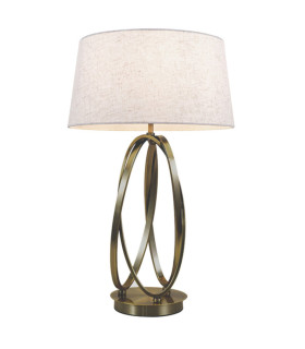 Trinity Table Lamp with Shade Antique Brass