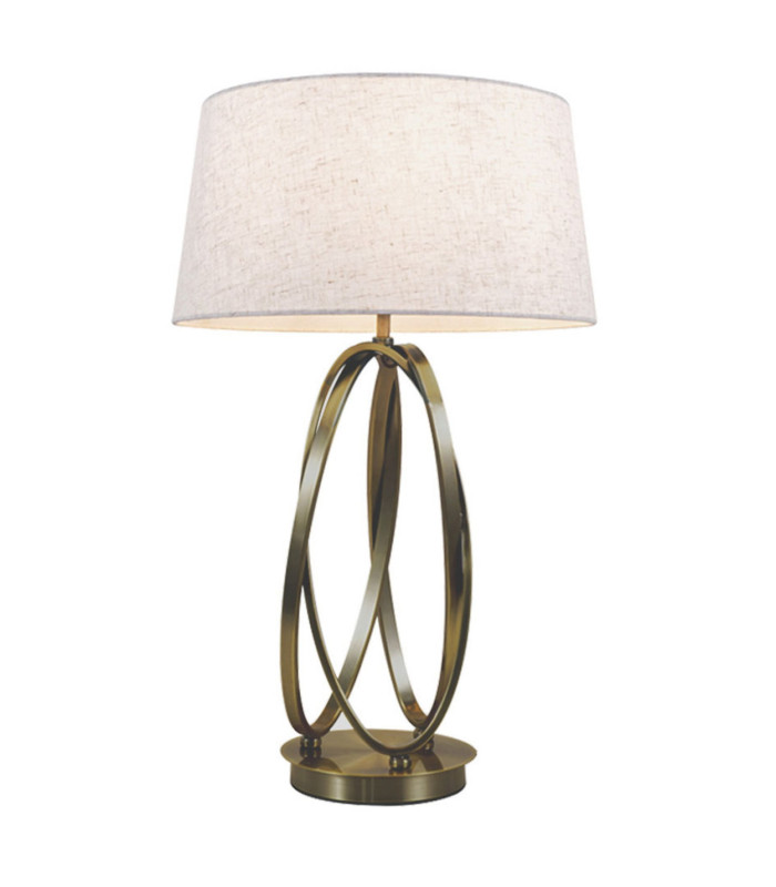 Trinity Table Lamp with Shade Antique Brass