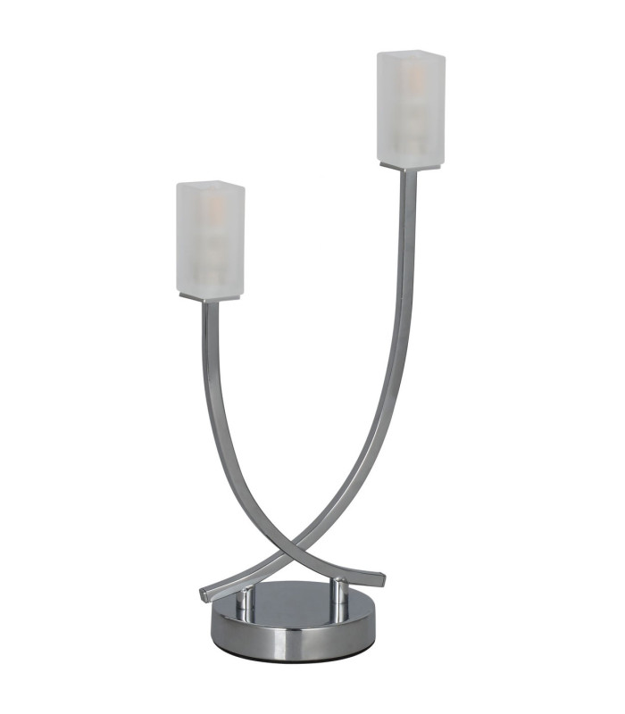 Topaz Table Lamp Square Glass Shade Polished Chrome-3