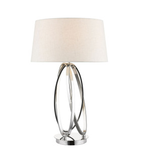 Trinity Table Lamp with Shade Polished Chrome-1