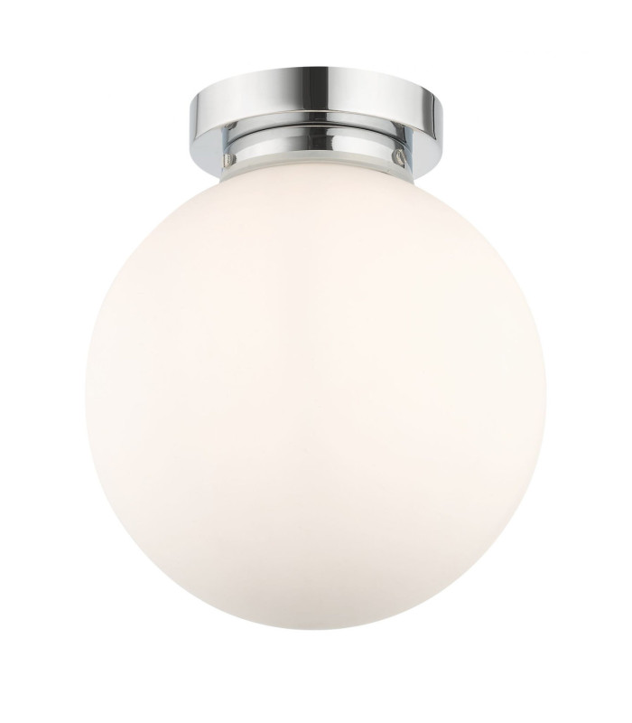 Vanity Flush Globe Ceiling Light Polished Chrome IP44-1