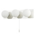 Vanity 3 Light Bathroom Wall Light Pull Cord Polished Chrome IP44-2