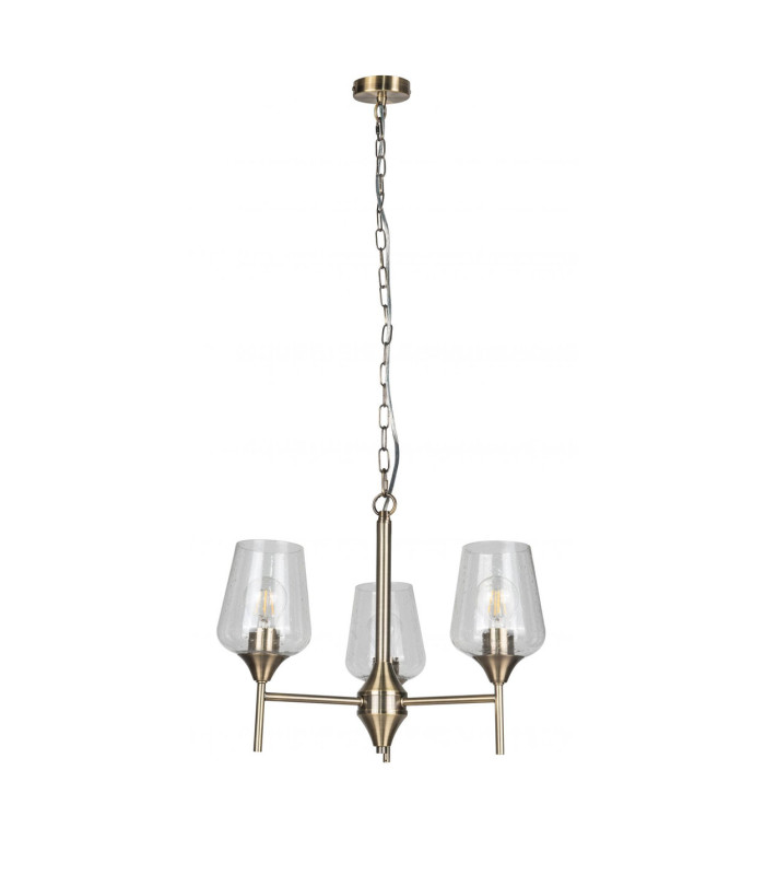 Vino 3 Light Pendant Ceiling Light Antique Brass-1