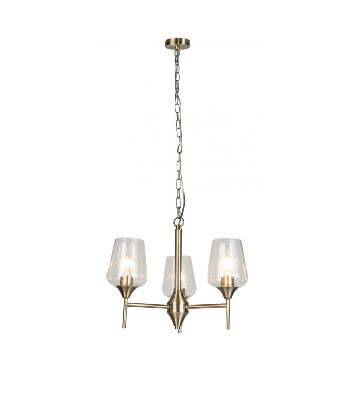 Vino 3 Light Pendant Ceiling Light Antique Brass-2