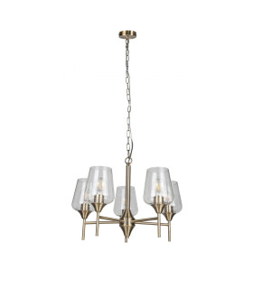 Vino 5 Light Pendant Ceiling Light Antique Brass-1
