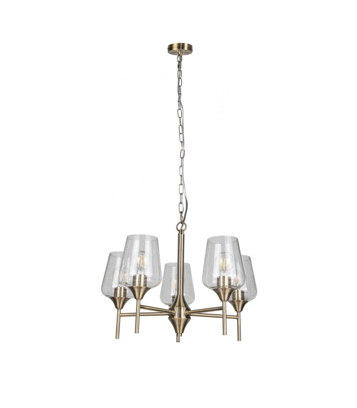 Vino 5 Light Pendant Ceiling Light Antique Brass-1