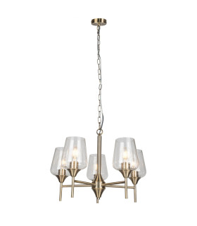 Vino 5 Light Pendant Ceiling Light Antique Brass-2