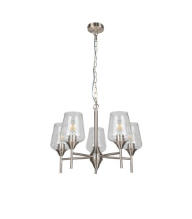 Vino 5 Light Pendant Ceiling Light Satin Chrome-1