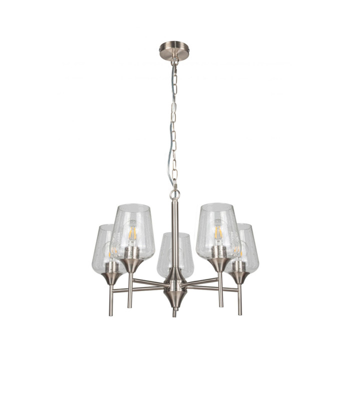 Vino 5 Light Pendant Ceiling Light Satin Chrome-1