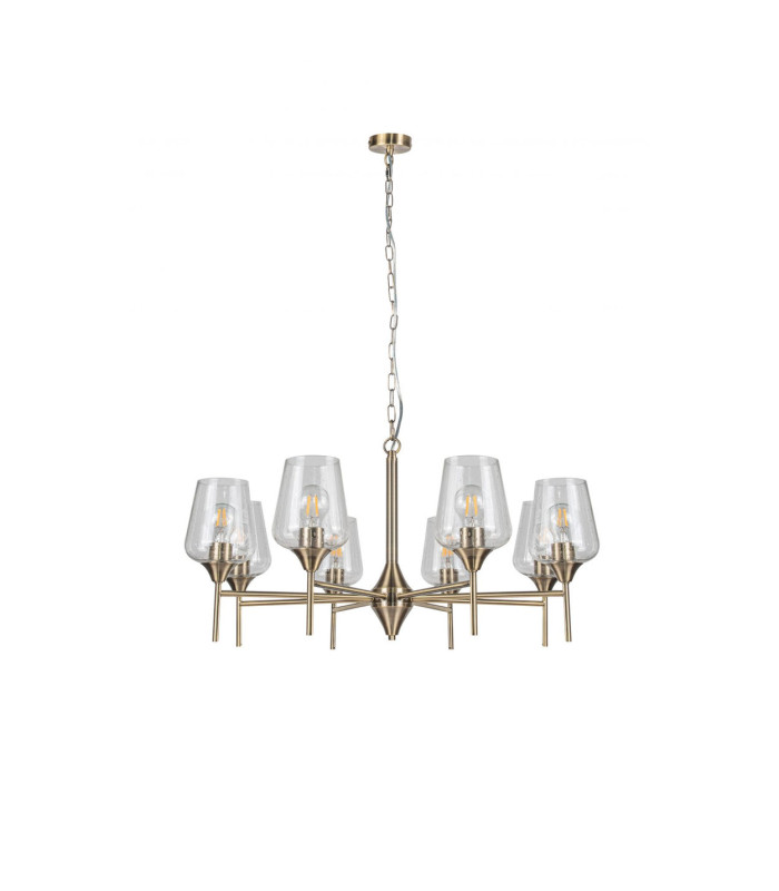 Vino 8 Light Pendant Ceiling Light Antique Brass-1