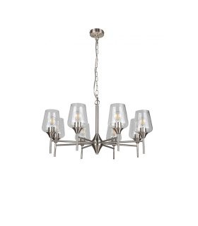 Vino 8 Light Pendant Ceiling Light Satin Chrome-1