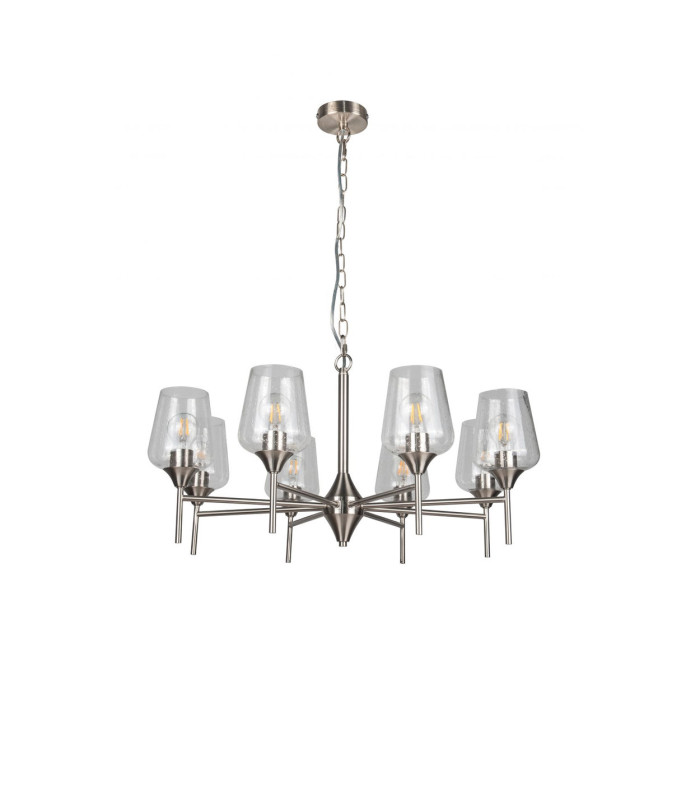 Vino 8 Light Pendant Ceiling Light Satin Chrome-1