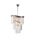 Waverly 6 Light Crystal Pendant Ceiling Light Brushed Chrome Black-3