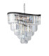 Waverly 16 Light Crystal Pendant Ceiling Light Brushed Chrome Black-1