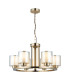 Yara 6 Light Pendant Ceiling Light Antique Brass