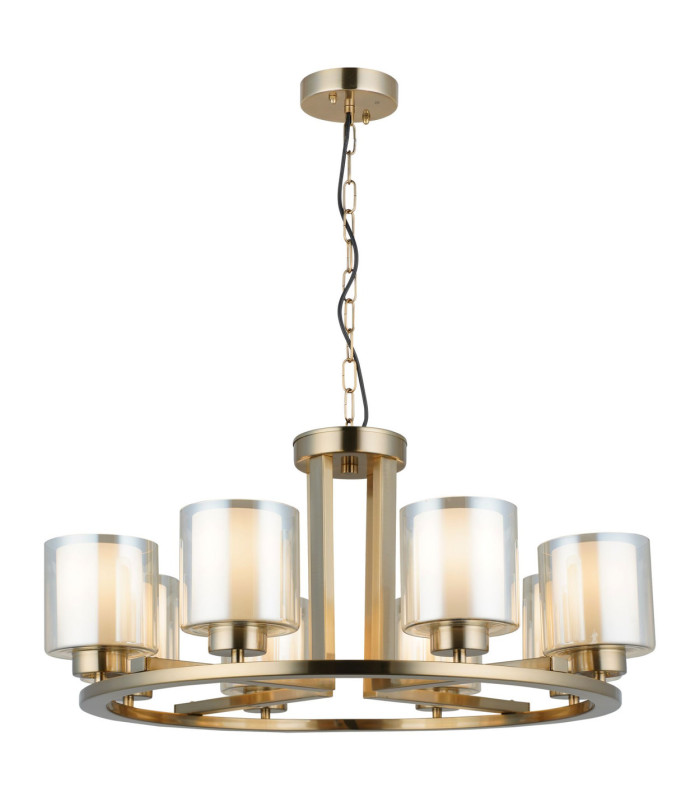 Yara 8 Light Pendant Ceiling Light Antique Brass-1