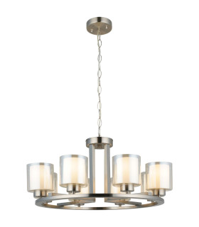 Yara 8 Light Pendant Ceiling Light Satin Chrome