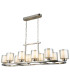 Yara 10 Light Bar Pendant Ceiling Light Satin Chrome-1
